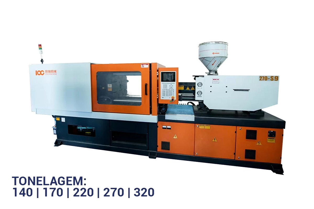 Máquina injetora termoplástica série S9 da TC Máquinas.